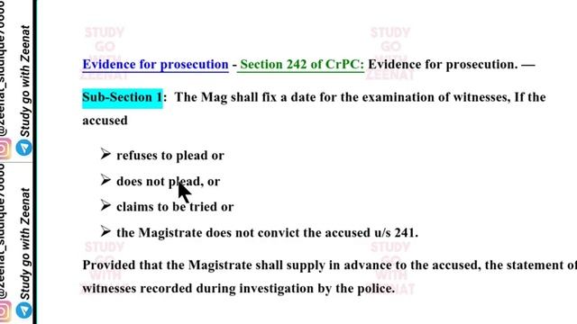 CrPC Lecture 18, Chapter 19 CrPC | Warrant Trial | Sections 238 to 250 Crpc | Warrant Trial | part
