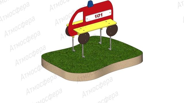 Скамья детская тематическая Пожарная машина