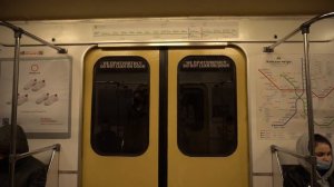 Ukraine Kyiv metro ride from Klovska to Palats Sportu