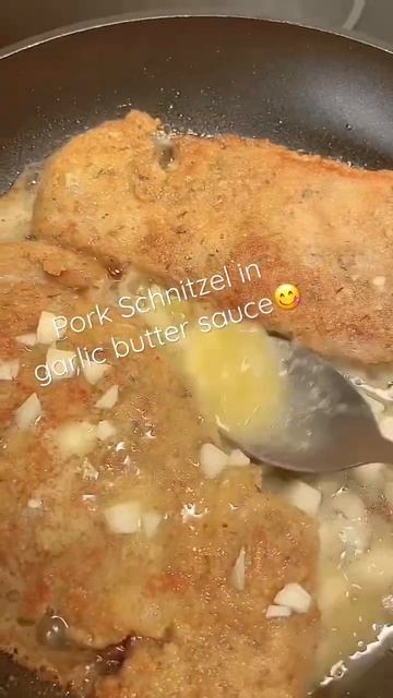 Pork Schnitzel in garlic butter sauce #lowcarb #food #lcif #lowcarbrecipes #dinner #foodie  #yummy