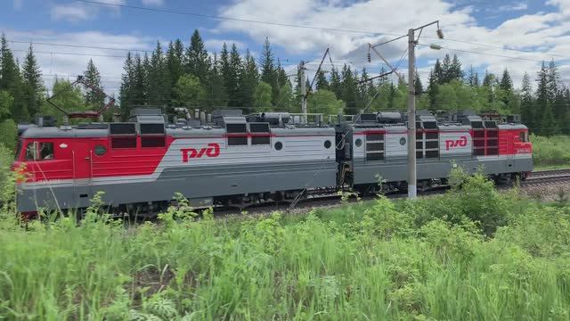 Грузовые и пассажирские поезда РЖД в Сибири | Железная дорога смотреть онлайн