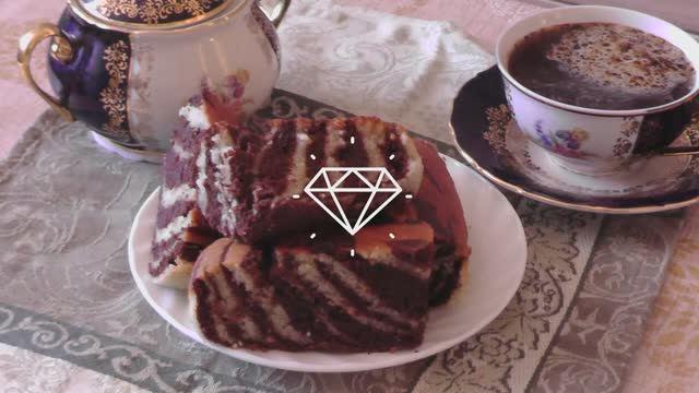Готовлю манник-зебра. Ну очень вкусно.