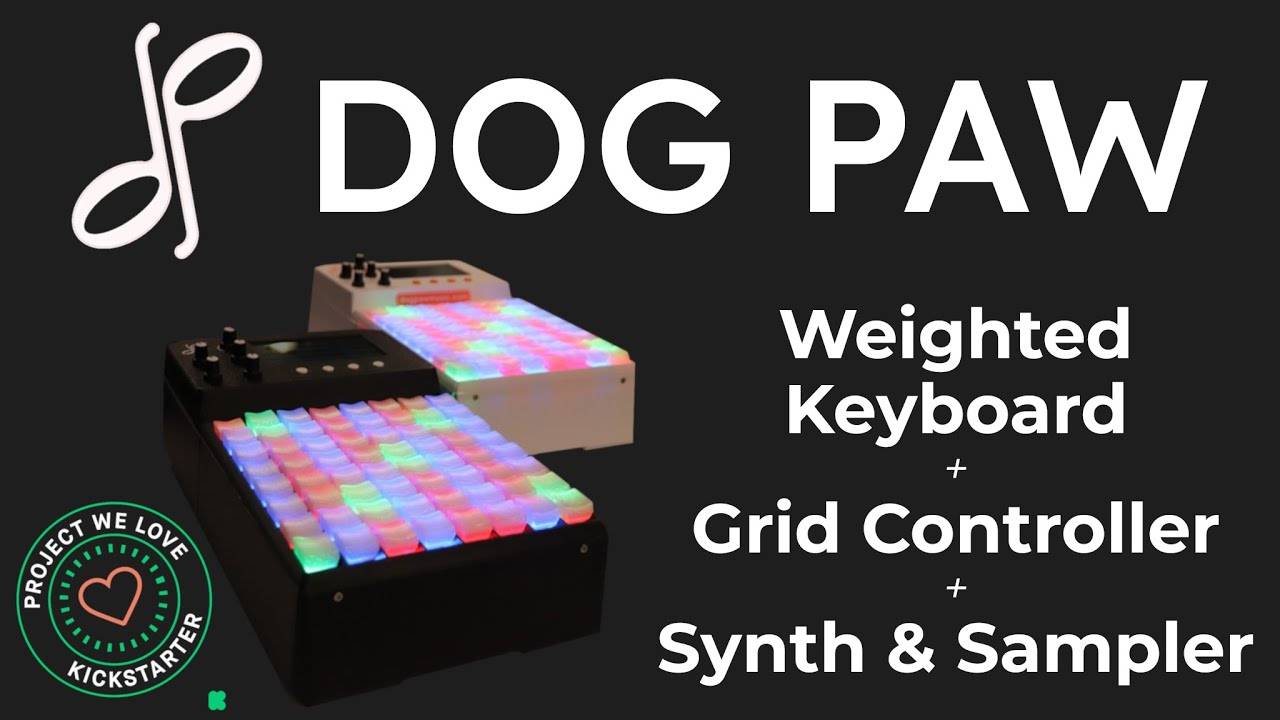 Dog Paw: Weighted Keyboard + Grid Controller + Synth / Sampler