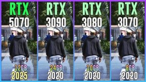 RTX 5070 vs RTX 3090 vs RTX 3080 vs RTX 3070 - Test in 25 Games
