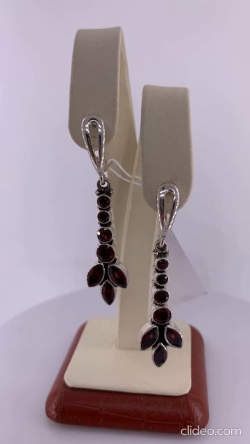 Серьги гранат