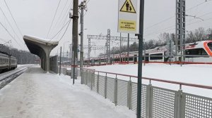 ЭП2Д 0127 Подольские Курсанты и ЭГЭ2Тв 021 Иволга 4.0 на станции Малиновка