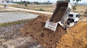 Строительство, засыпка очередной участок