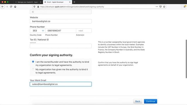 Apple Developer Program Enrollment