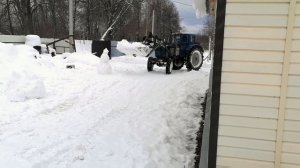 Вывожу снег на т-40