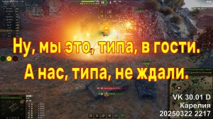 Ну, мы это, типа, в гости. А нас, типа, не ждали. VK 30.01 D. Карелия. 20250322 2217.