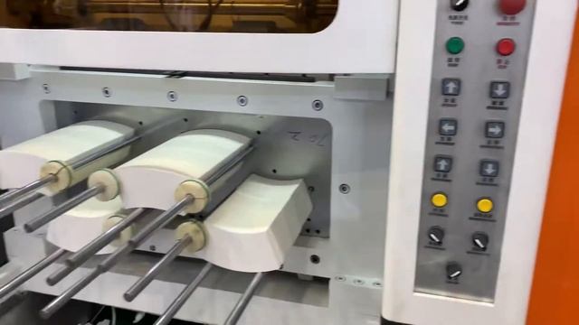 Dakiou Roll paper punching cutting machine for paper cup fans with stripping смотреть онлайн