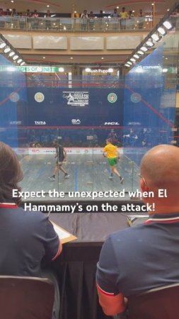 Expect the unexpected from Karim El Hammamy #squash #egypt #squashworldcup
