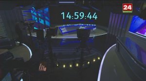 Фрагмент анонса, промо, свидетельство о регистрации, часы и начало новостей (Беларусь-24,27.05.2020