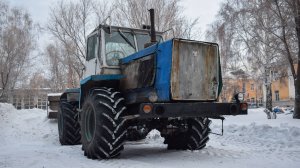 Трактор Т-150К. Уборка снега.