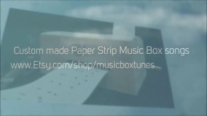 Wooden music box. 30 note Hand crank music box - custom made paper strip songs or diy