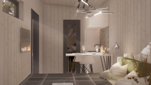 Интерьер модульного дома Скандинавия