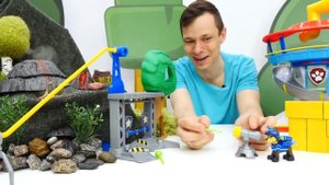 Щенячий Патруль Игрушки тушат дом и вулкан! Видео про машинки для мальчиков Пожарная Станция