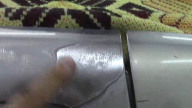 Логан по бырику. Body repair after an accident.