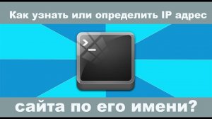 Как узнать, посмотреть или определить IP адрес сайта по его имени?