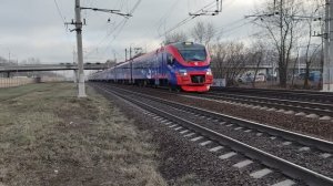 Электропоезд ЭП2Д-0288 (ЦППК) скоростной приг. поезд "РЭКС-экспресс" №7125 Раменское - Москва.