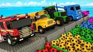 Раскрась машинки Детские песенки