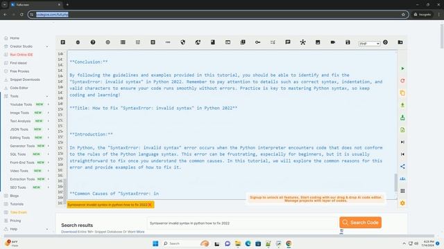 Syntaxerror invalid syntax in python how to fix 2022