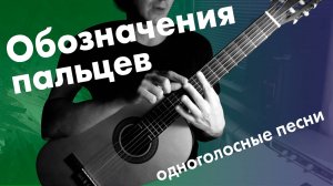 4) Обозначения пальцев на гитаре | Дистанционные уроки гитары для начинающих | Занятия для детей