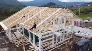 Строительство Фахверка. Скрытая водосточная система