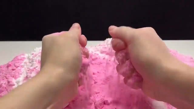 ASMR crunchy baking soda pink