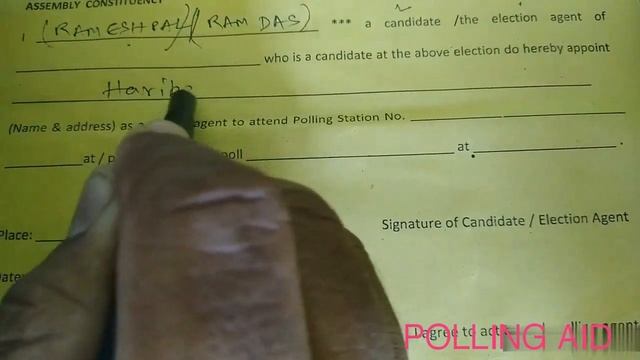 FORM-10 OR POLLING AGENT APPOINTMENT FORM