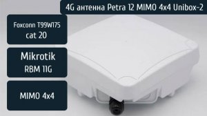 Антенна Perta 12 MIMO 4×4 + модем Foxconn T99W175+ Mikrotik RBM11G  мощный интернет в любых условиях