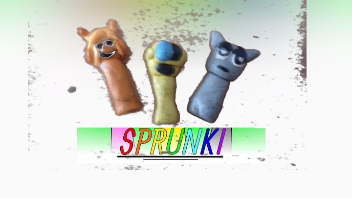 Сделал sprunki из пластелина 3!