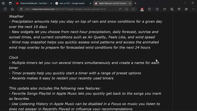 Apple Releases macOS Sonoma 14 2 With Enhanced AutoFill, New Widgets, Apple Music Updates and More смотреть онлайн