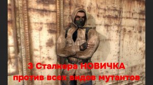 3 Сталкера НОВИЧКА против всех видов мутантов!