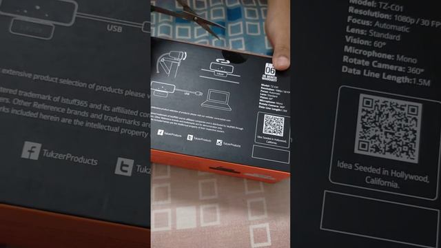 Unboxing Tukzer 2.1MP Full HD 1080P Web Camera, CMOS Webcam with Microphone.360°tripod. смотреть онлайн