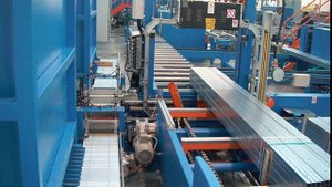 Стреппинг машина OMS для упаковки металлопрофиля