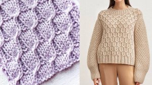 Рельефные чешуйки для вязания свитера, кардигана / Узор изделий от Ирис фон Арним