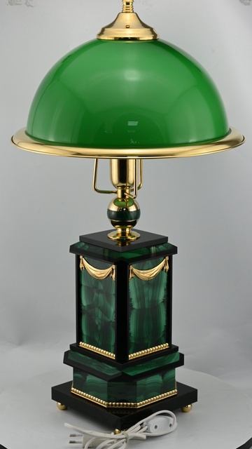 Лампа настольная из малахита 345*345*645мм Арт: 3201215-1