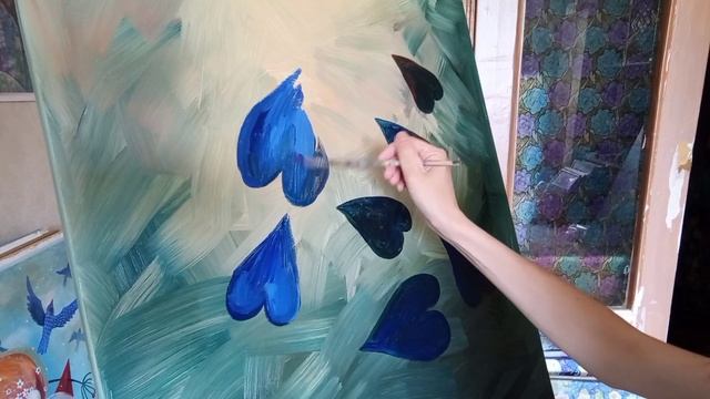 Пишу Новую Картину / Картина Акрилом / Тропическая Фантазия / Acrylic Painting Technique / Artist