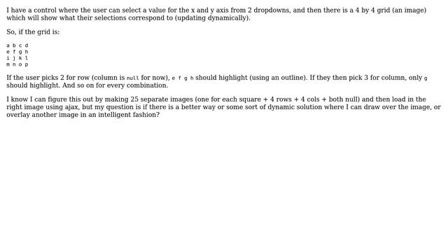 Software Engineering: lots of images and ajax, or better solution?