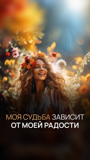 Моя судьба зависит от моей радости