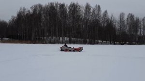 ПНЕВМОКАТАМАРАН КАТАНА НА КОЛЕСЕ СПАРКА С ЛОПАТКАМИ.  НОВЫЕ ГОРИЗОНТЫ