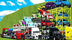 Машинки летают и прыгают! Развивающие мультики Машины помощники. Мультфильмы про машинки