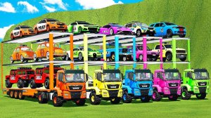 Машинки летают и прыгают! Развивающие мультики Машины помощники. Мультфильмы про машинки