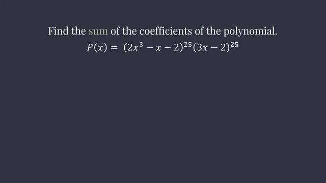 What is the sum of all coefficients of this 100th-degree polynomial? смотреть онлайн