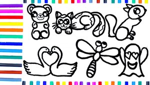учимся рисовать и раскрашивать рисунки развивающие видео для детей