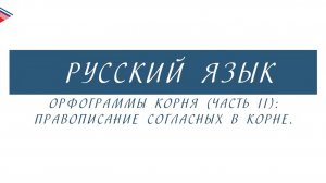 6 класс - Русский язык - Орфограммы корня правописание согласных в корне