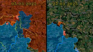 Карта боевых действий в Курской области за март 2025 года