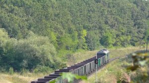 Турбина даёт жару на "Фантомасе". 2ТЭ116-1434 с грузовым поездом