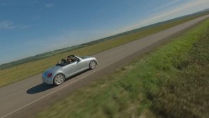 Daihatsu Copen покатушки на кабриолете съёмка с fpv дрона в Красноярске